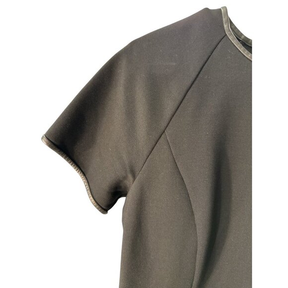 Brooks Brothers Classic Essential Stretch Sheath Dress Leather Trim Size 8 Pre-O - Picture 6 of 7